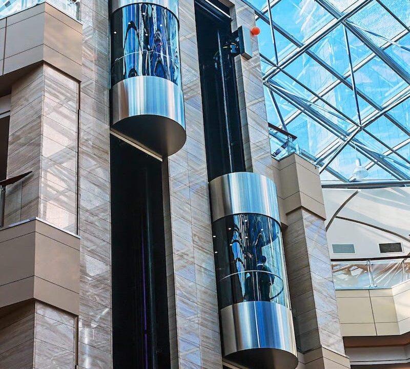 Commercial glass elevators