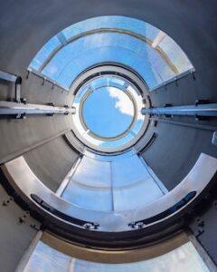 Luxury house's elevator architecture stainless steel elevator cabin